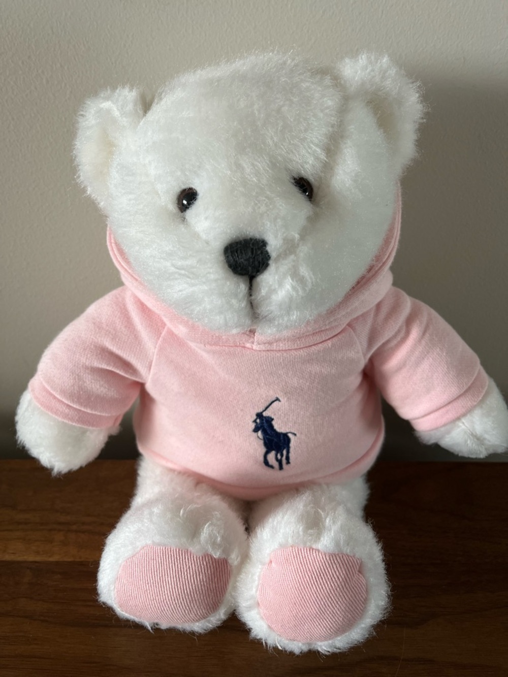 Ralph Lauren Romance Bear Pink Hoodie Polo Logo Plush RARE Gift Collectible - Picture 2 of 6